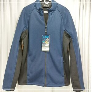 Zeroxposur ZXBLK Mens Cable Knit Jacket Sz XL Black Blue‎ Fleece New With Tags